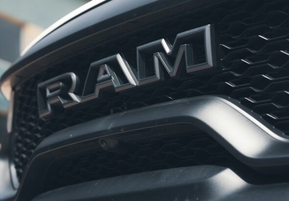 a close up of the front grille of a vehicle