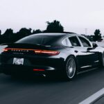 Porsche Panamera sports sedan, similar to the two stuck in the sand at Toronto's Woodbine Beach