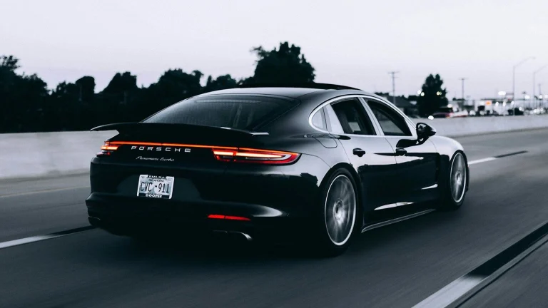 Porsche Panamera sports sedan, similar to the two stuck in the sand at Toronto's Woodbine Beach