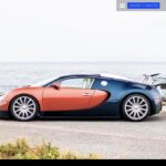 Bugatti La Maison Pur Sang Veyron 20 Years one-off restoration parked oceanside