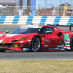 Ferrari 296 GT3 GT3 race car practicing at Daytona