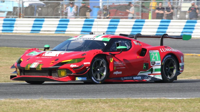 Ferrari 296 GT3 GT3 race car practicing at Daytona
