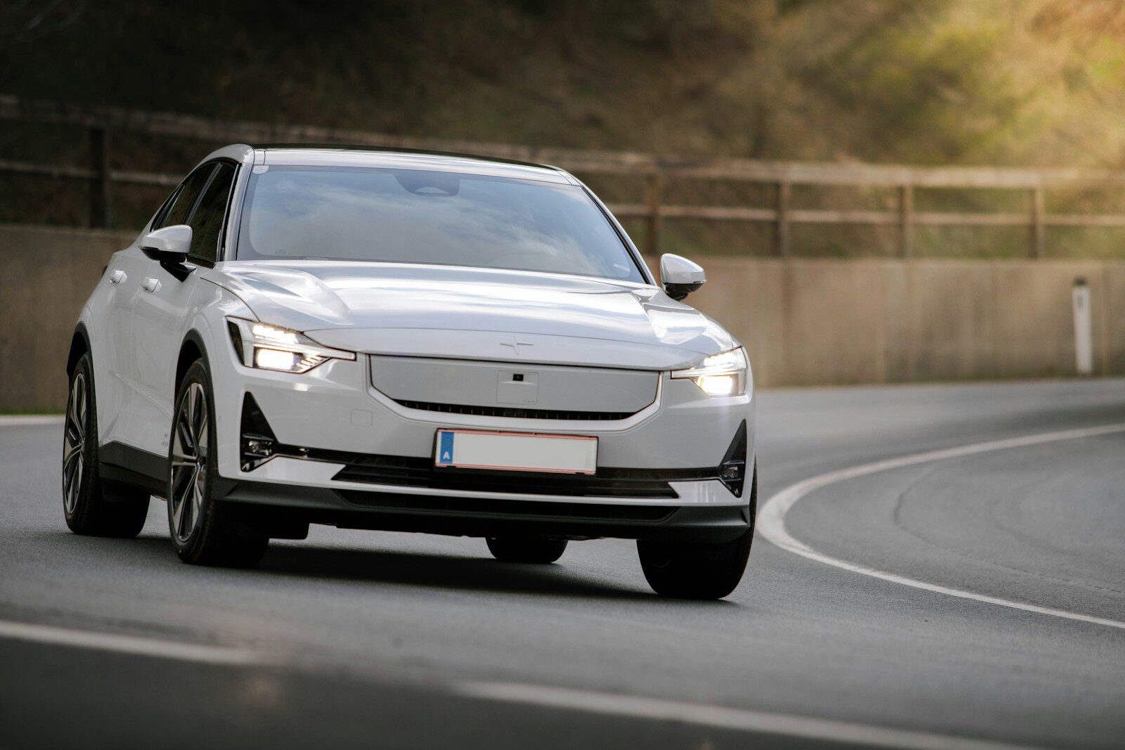 Electric sedan on the road, representative of the Xiaomi SU7 EV segment
