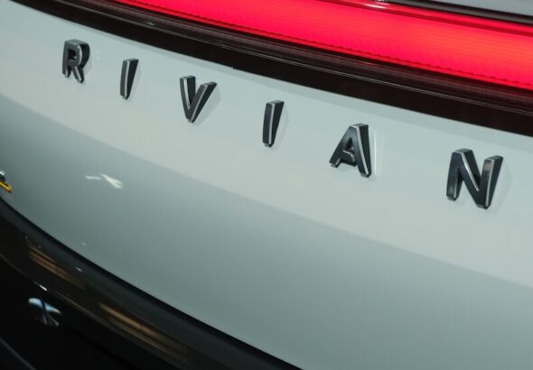 A close up of the rear of a white car