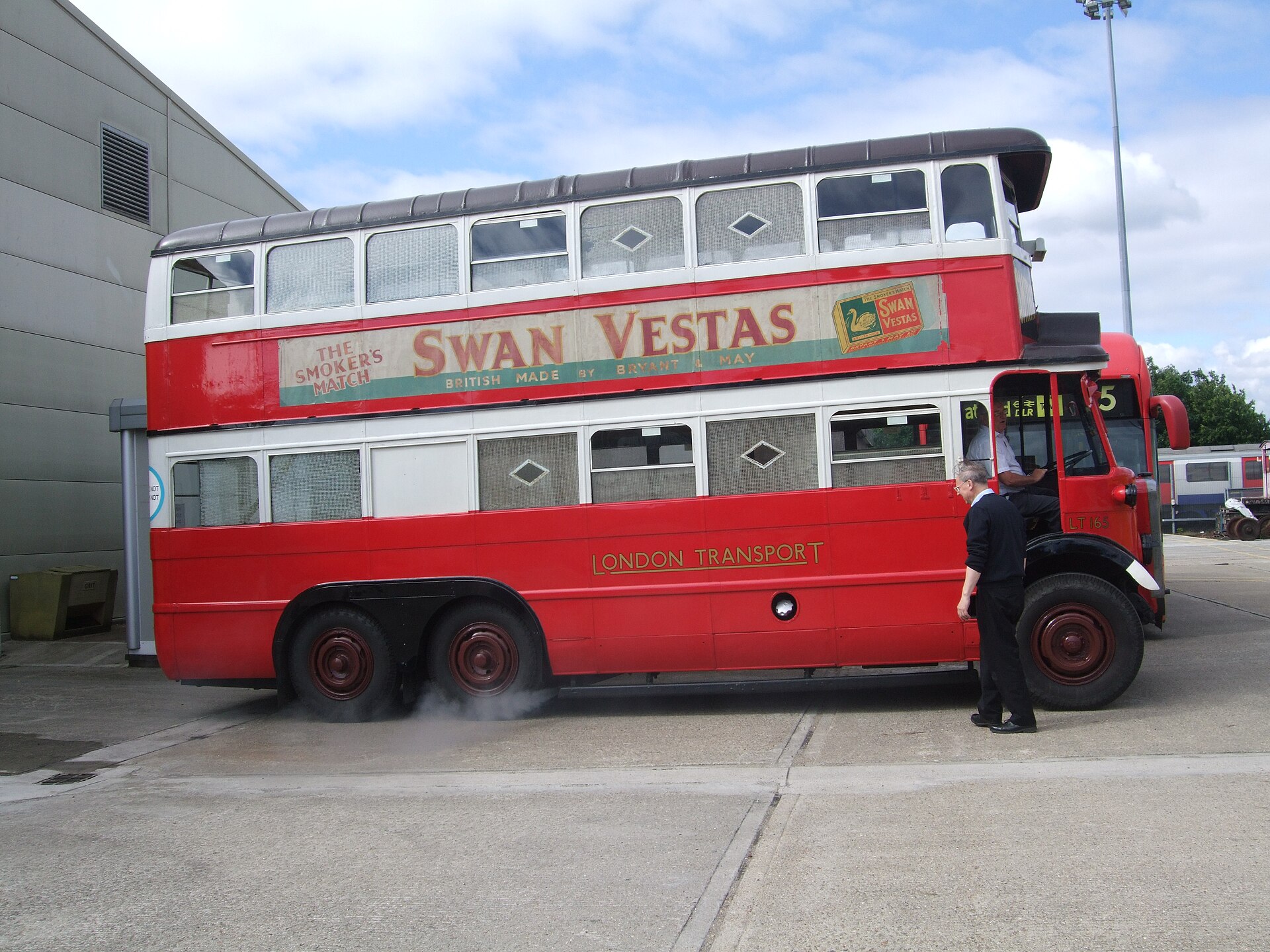 A preserved 1930 London Transport AEC Renown bus from the era of the phantom bus legend