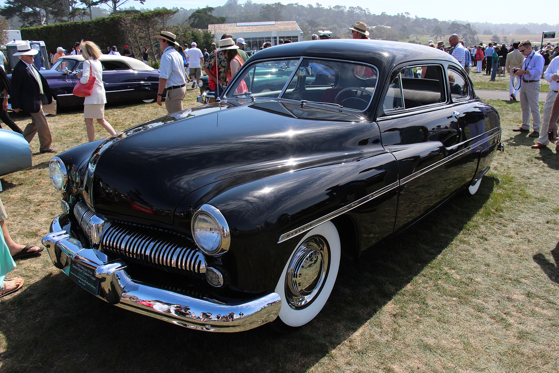 Black 1949 Mercury Eight coupe at a car show