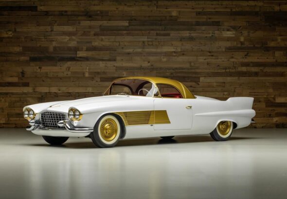 One-off 1953 Cadillac Elegante with hand-formed aluminum coachwork and 24-karat gold-plated trim