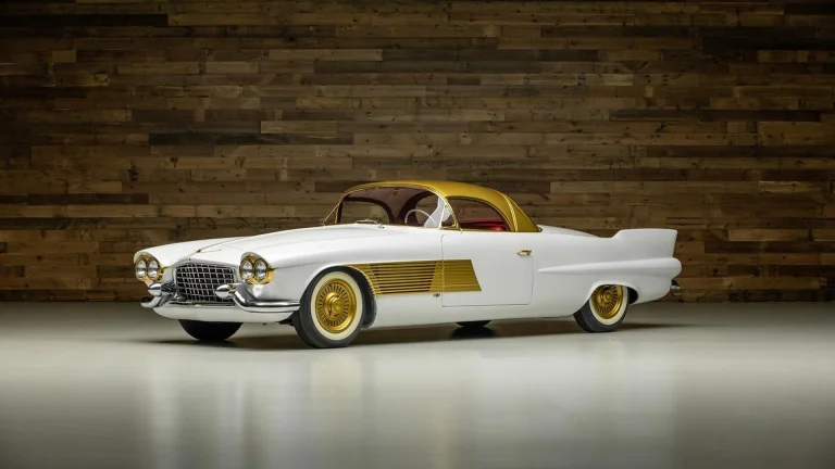 One-off 1953 Cadillac Elegante with hand-formed aluminum coachwork and 24-karat gold-plated trim