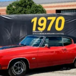 Red 1970 Chevrolet Chevelle SS 454 with black stripes