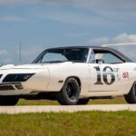Alpine White 1970 Plymouth Hemi Superbird SCTA land speed racer in its 1970-71 racing livery