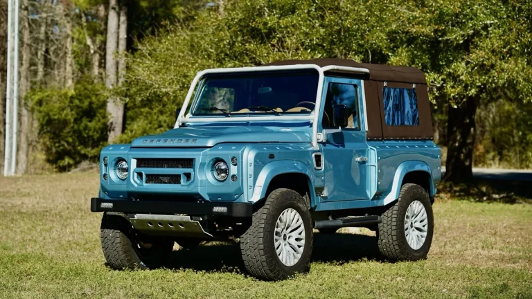 Land Rover Defender 90 parked on gravel, the model line JLR plans to expand for the US market