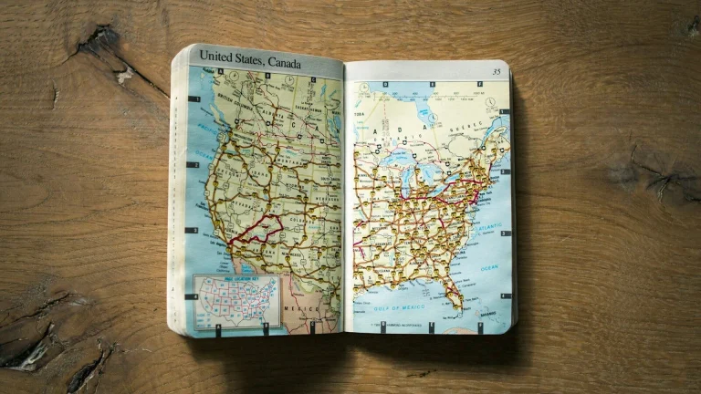 politician map on brown wooden surface