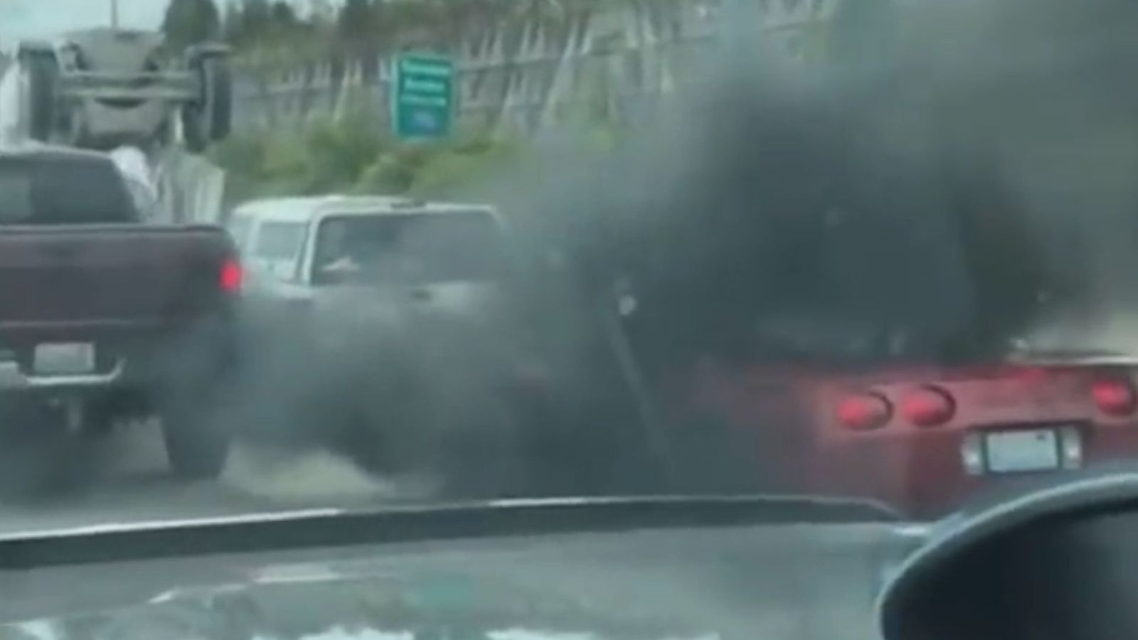 A Diesel Pickup Answered a Corvette’s Middle Finger With a Soot Bomb, and Nobody Won