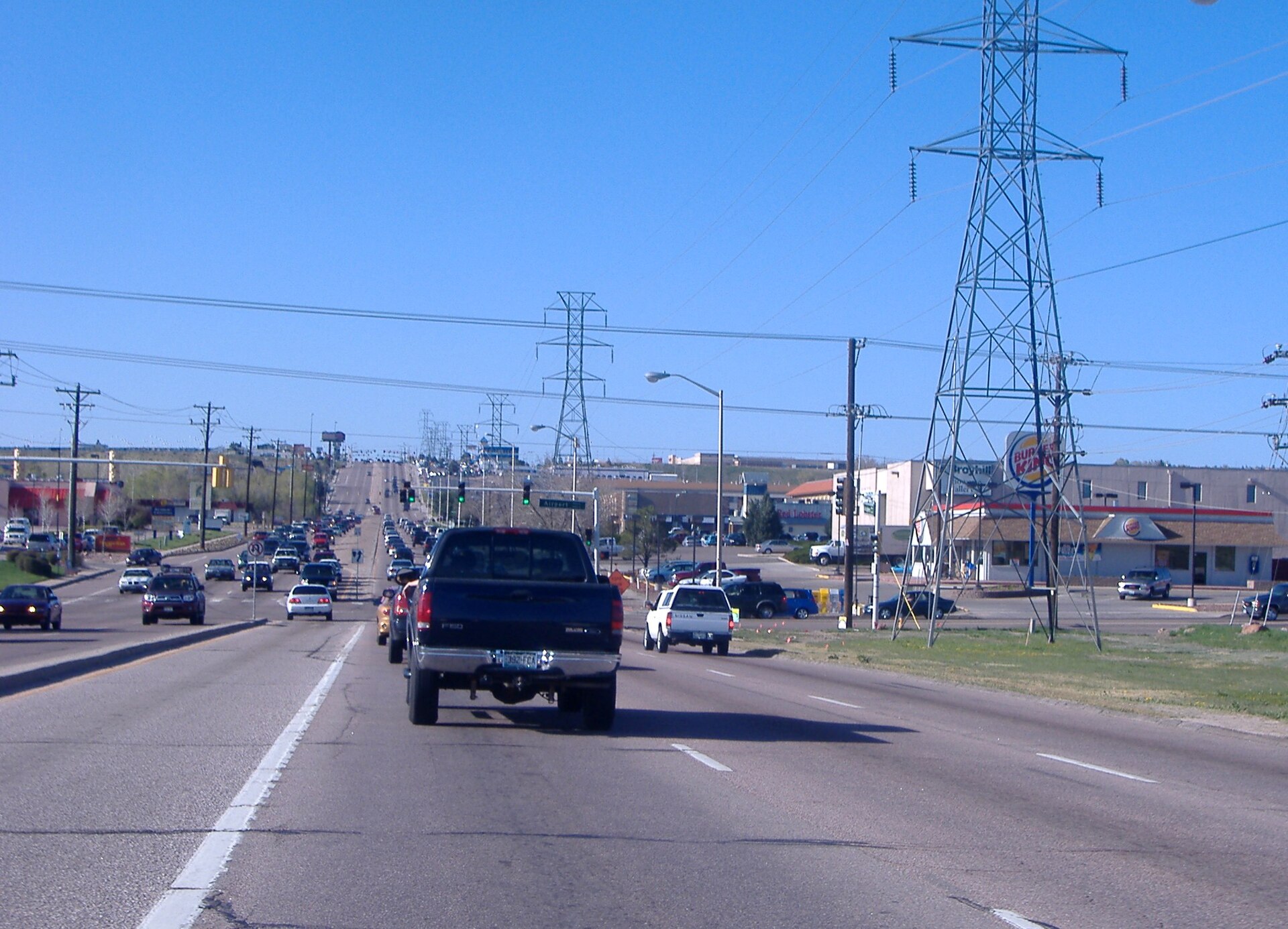 Multi-lane Academy Boulevard in Colorado Springs, Colorado