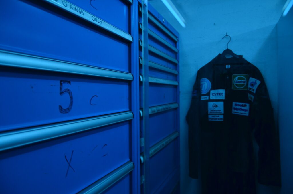 Andy Green&rsquo;s ThrustSSC driving suit displayed at Coventry Transport Museum