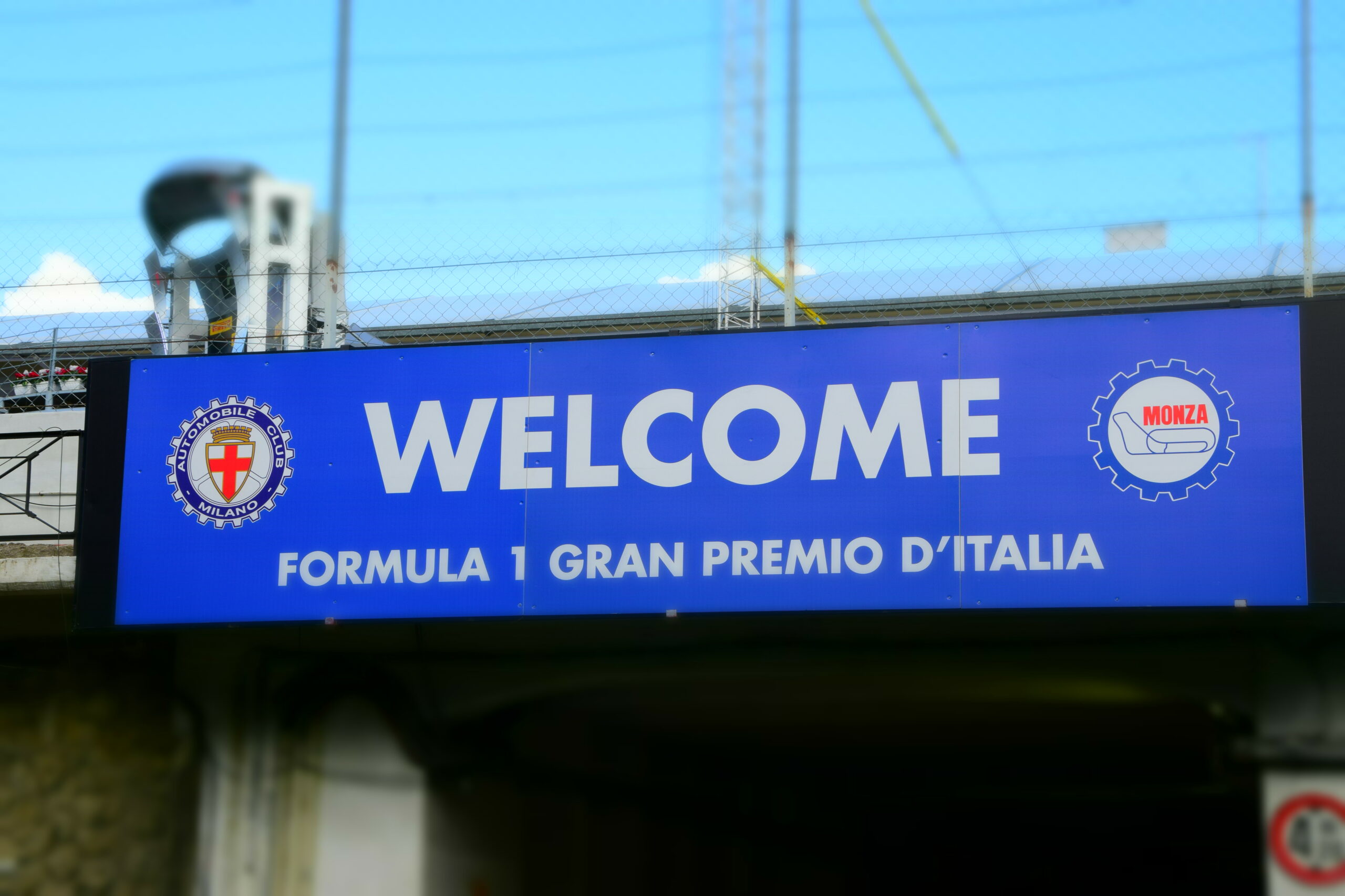 Aerial view of the Autodromo Nazionale di Monza racing circuit in Italy
