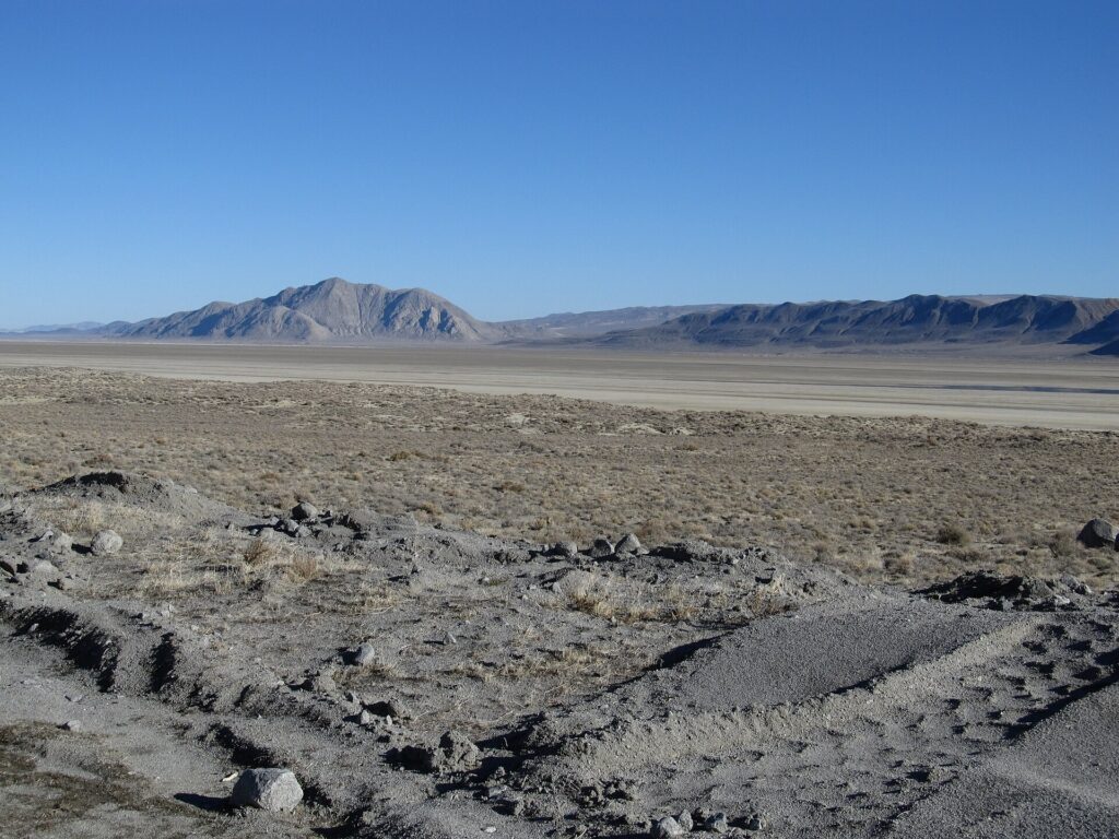 The flat alkali playa of Nevada&rsquo;s Black Rock Desert