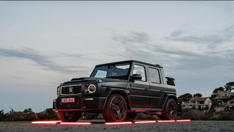 BRABUS 900 ROCKET EDITION CABRIO with the soft top down