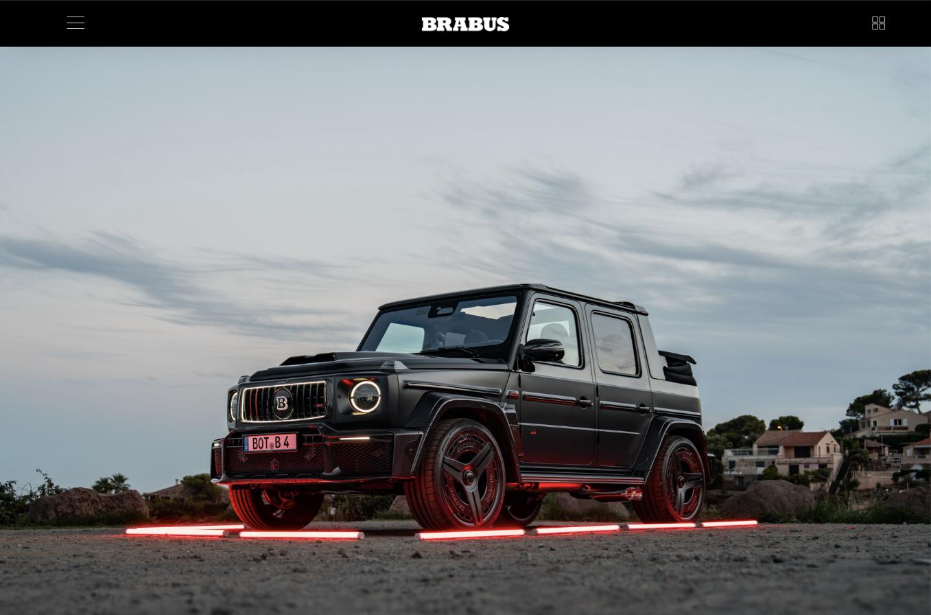 BRABUS 900 ROCKET EDITION CABRIO with the soft top down
