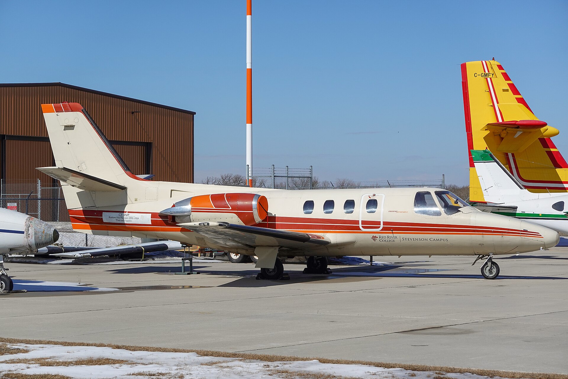 Cessna 550 Citation II business jet parked on a ramp