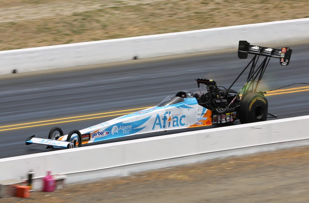 Doug Kalitta's Top Fuel dragster at Sonoma Raceway in 2026