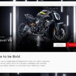 Ducati Diavel V4 naked power cruiser parked in a dark studio, the platform expected to gain a new V4 S variant for 2027