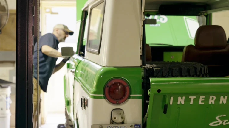 Electric 1970 International Harvester Scout 800A converted by Beachman for Steam Whistle Brewing