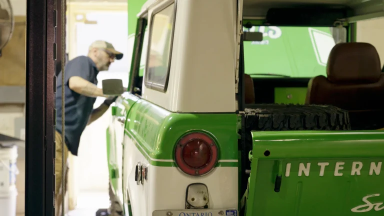Electric 1970 International Harvester Scout 800A converted by Beachman for Steam Whistle Brewing