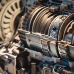 a close up of a machine with many gears