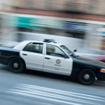 LAPD Ford Crown Victoria Police Interceptor patrol car in downtown Los Angeles