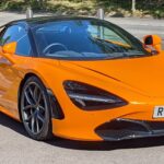 An orange McLaren 720S supercar parked, shown as a file photo
