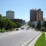 Traffic on State Street heading toward downtown Salt Lake City