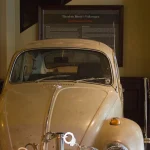 Ted Bundy's tan 1968 Volkswagen Beetle on museum display