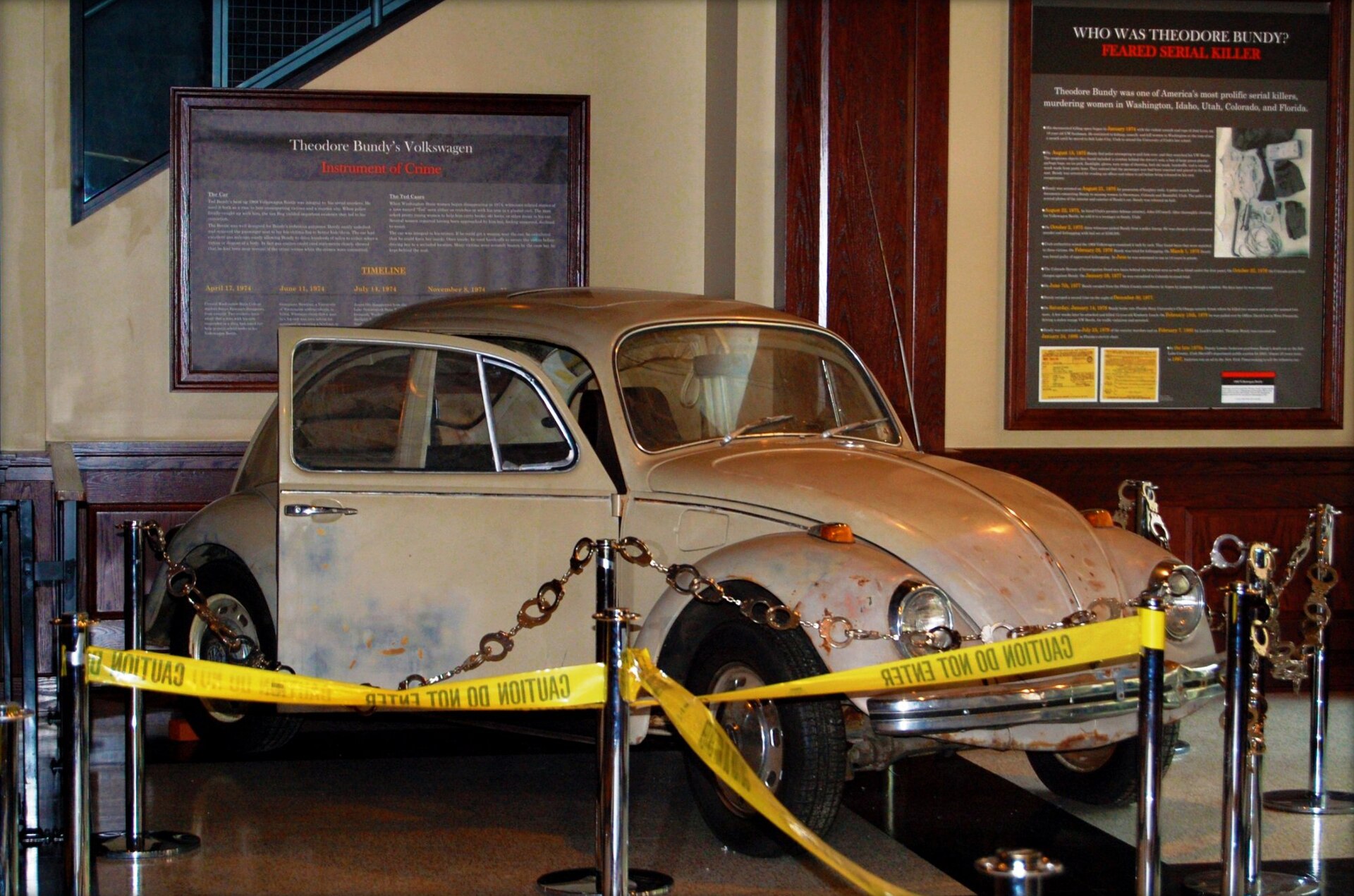 Ted Bundy's Volkswagen Beetle shown unrestored