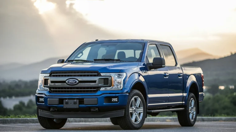 blue Ford pickup truck