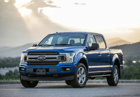 blue Ford pickup truck