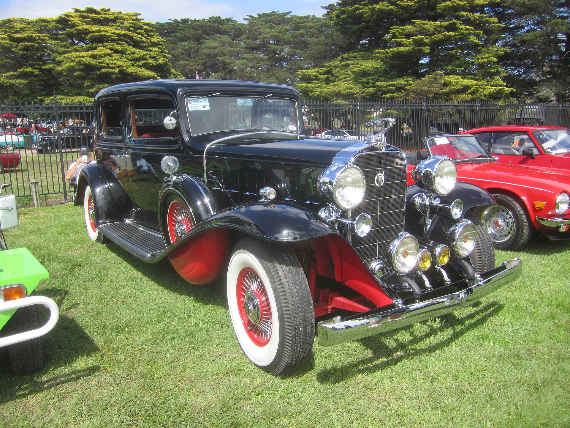 1932 Cadillac 355B V8 sedan parked outdoors