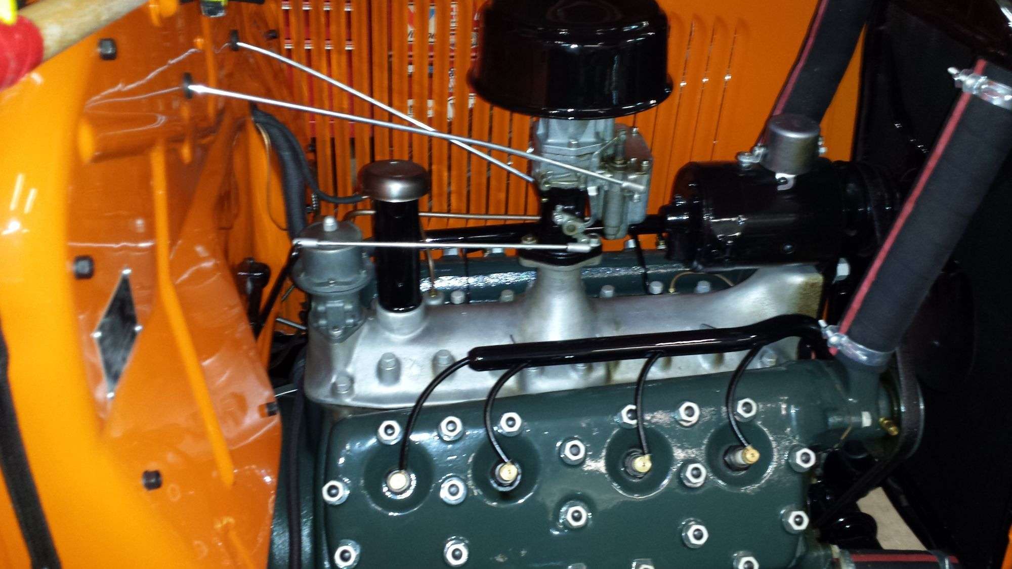 221-cubic-inch Flathead V8 engine in the 1933 Ford V8 Roadster Pickup