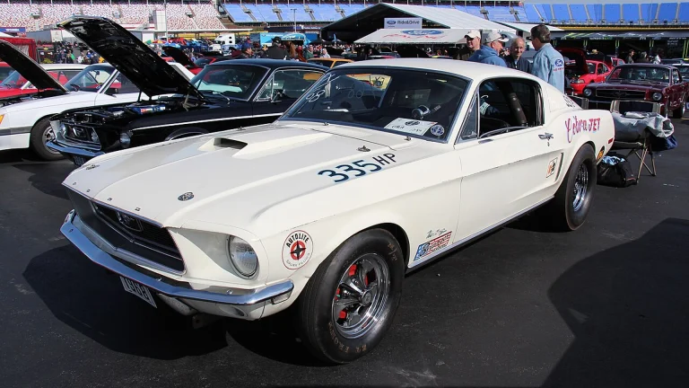 Wimbledon White 1968 Ford Mustang 428 Cobra Jet fastback