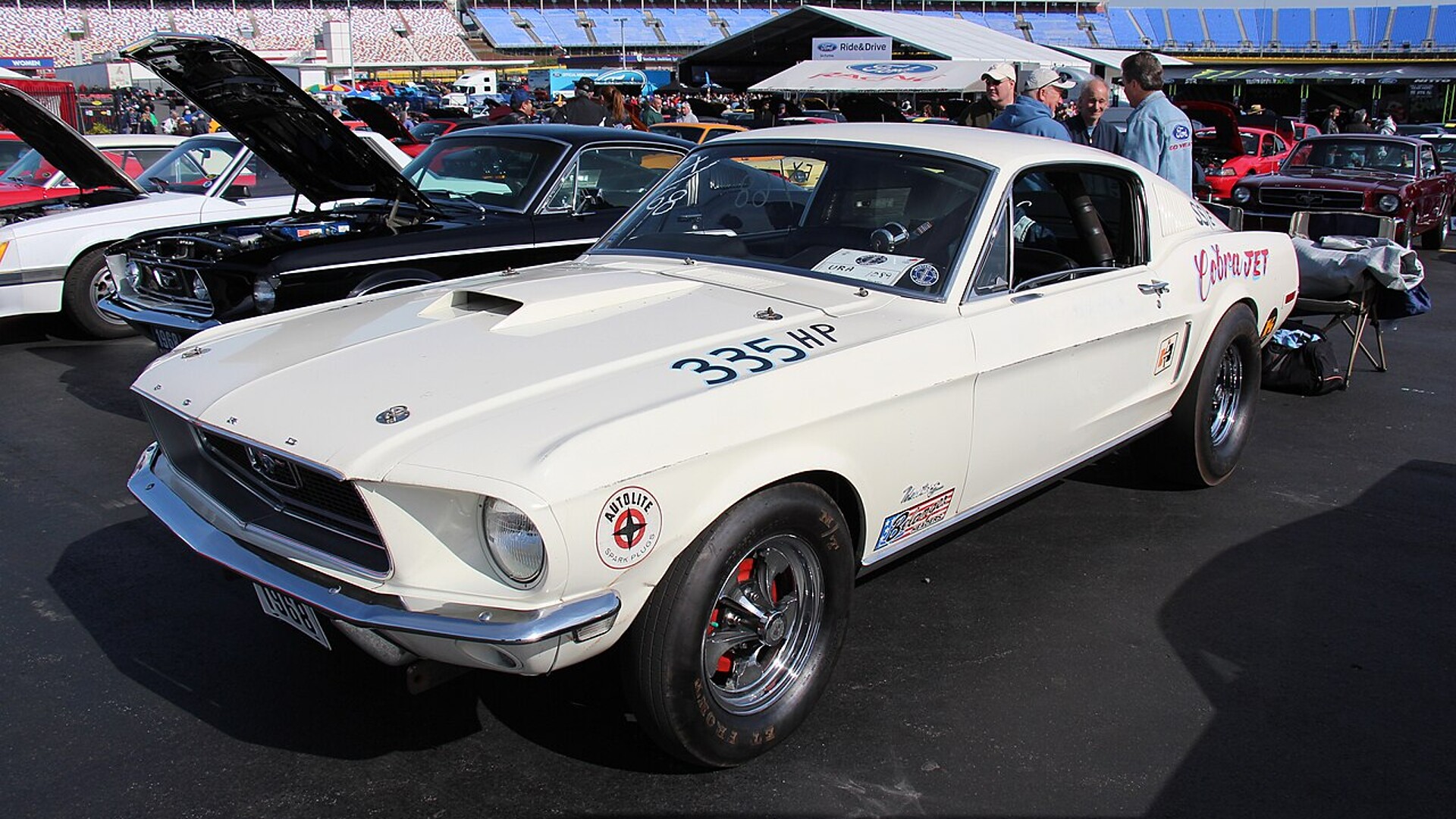 Wimbledon White 1968 Ford Mustang 428 Cobra Jet fastback