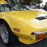 A yellow early-1970s De Tomaso Pantera, the same model and color as Elvis Presley's car