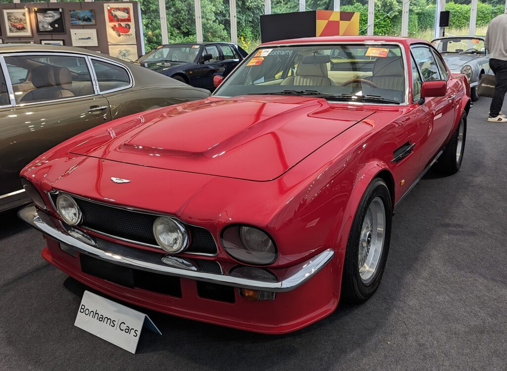 A red 1988 Aston Martin V8 Vantage X Pack