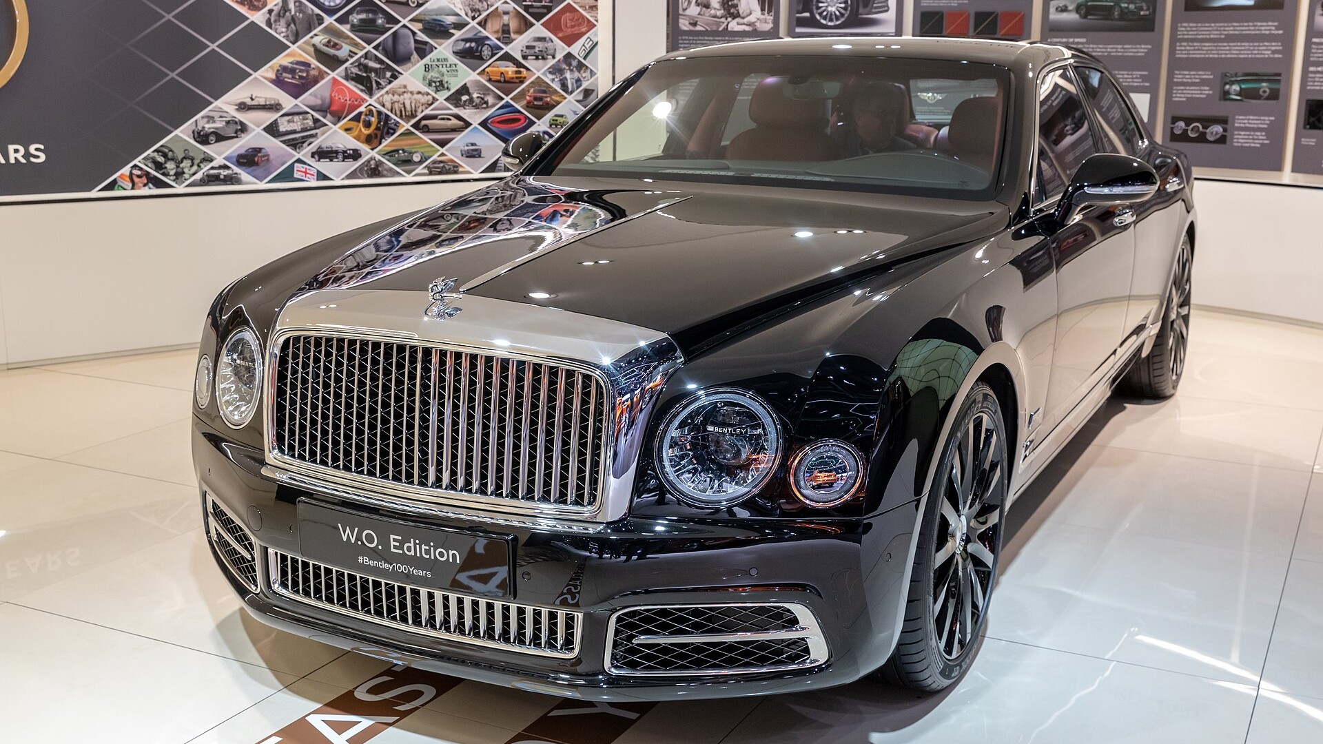 Bentley Mulsanne sedan on display at the Geneva International Motor Show