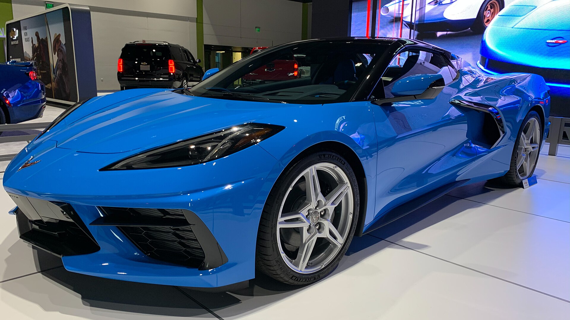 Blue Chevrolet Corvette C8 Stingray, representative image
