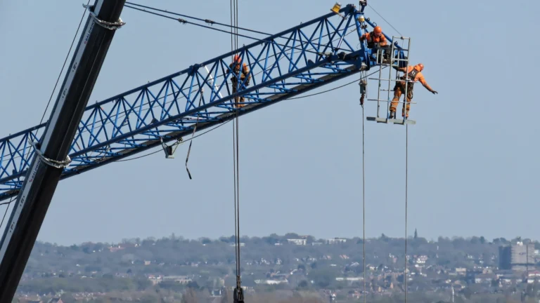 Construction site with a crane