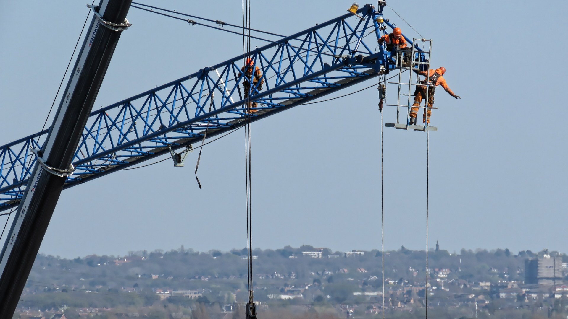 Construction site with a crane