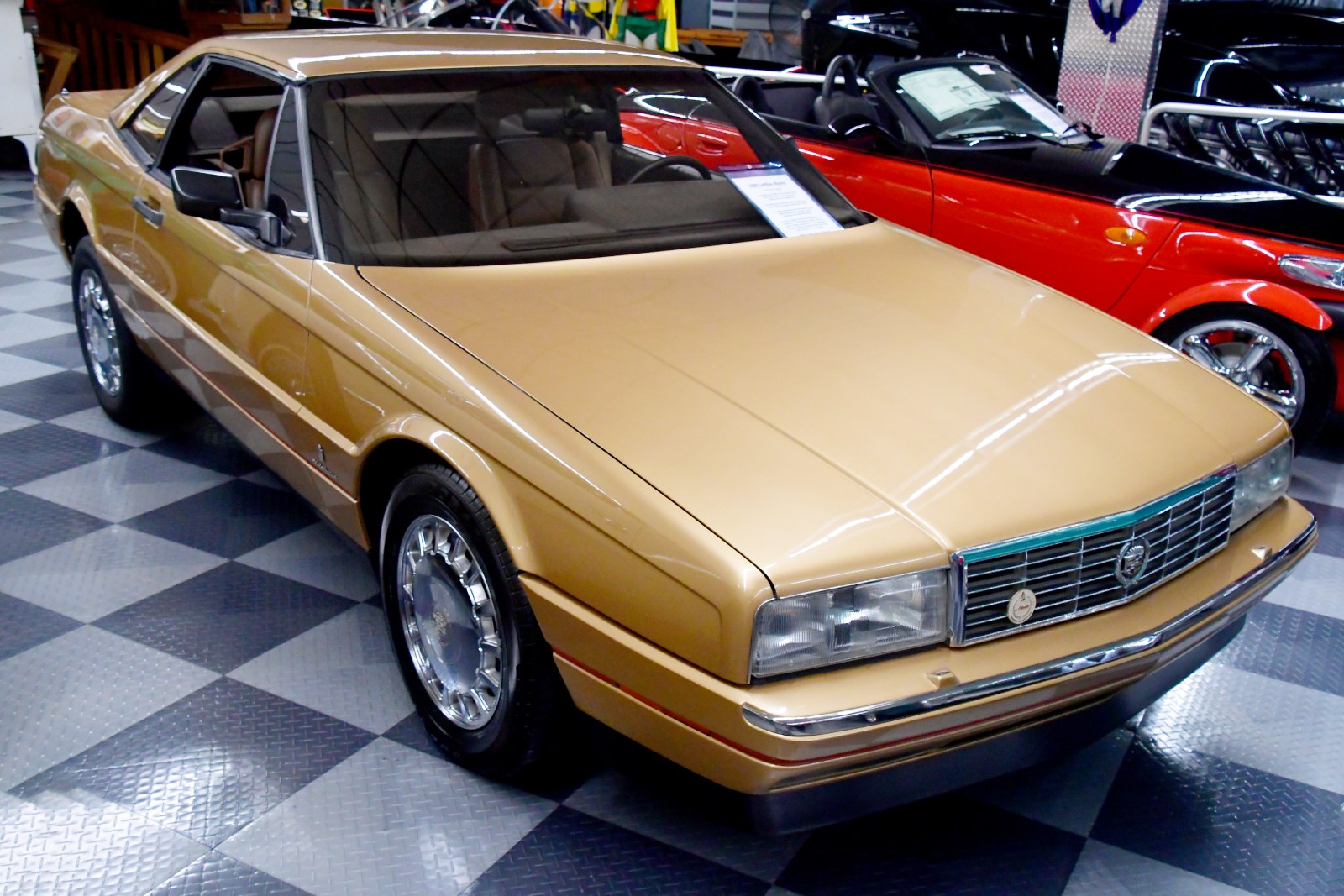 Gold 1988 Cadillac Allante convertible
