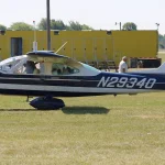 A white Cessna 177 Cardinal, the same high-wing four-seat model that crashed on Capitol Expressway in San Jose