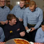 Dale Earnhardt Jr. signing autographs for Navy recruits at Recruit Training Command Great Lakes in January 2006