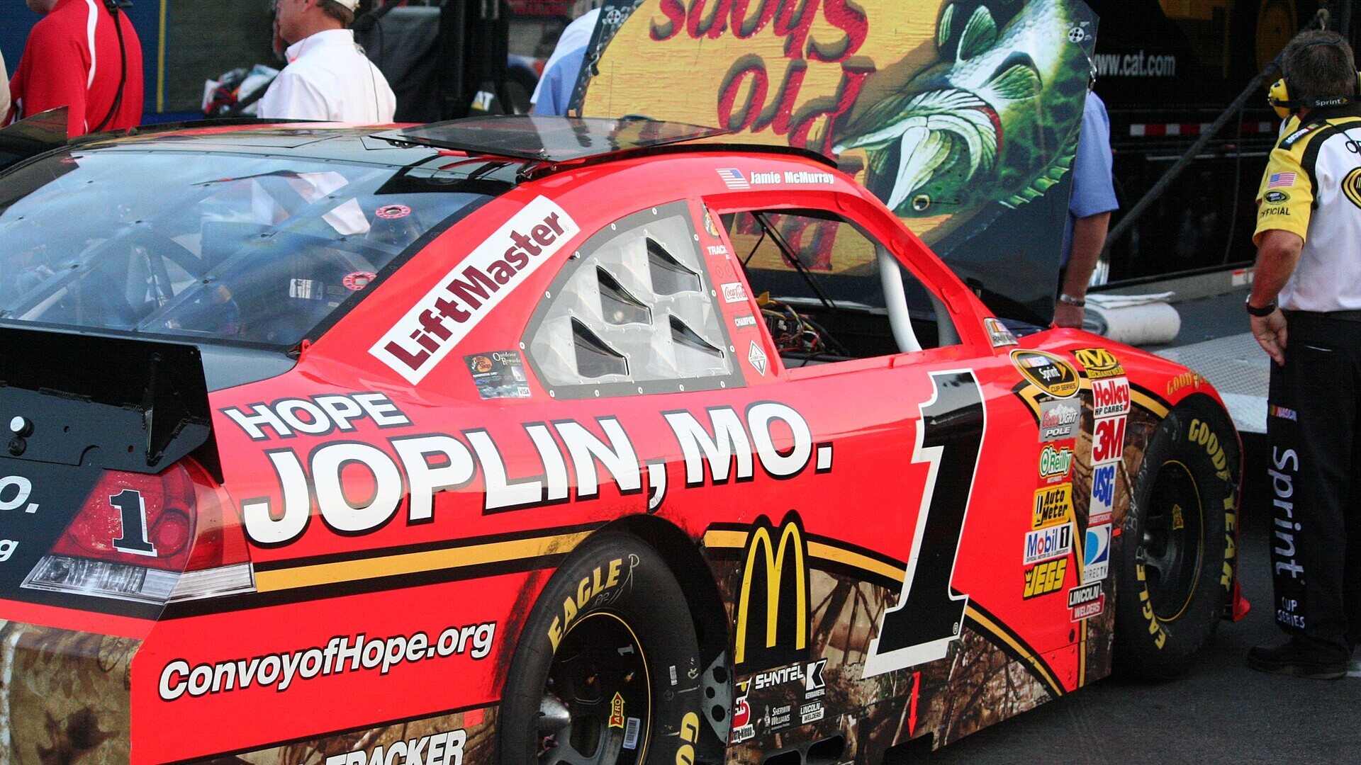 Jamie McMurray in his firesuit at Charlotte Motor Speedway